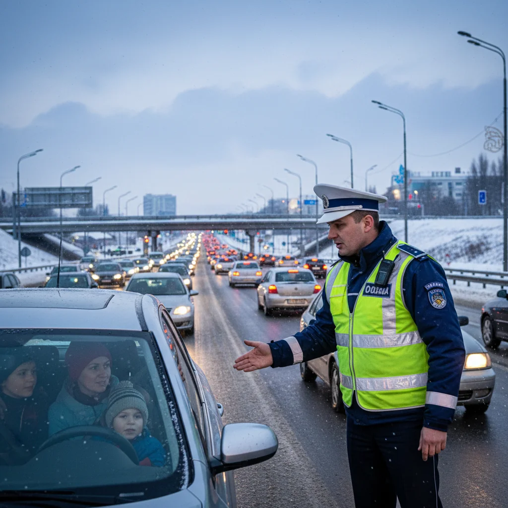 Recomandări pentru șoferi în Târgu Mureș de la polițiștii rutieri pentru traficul de sărbători