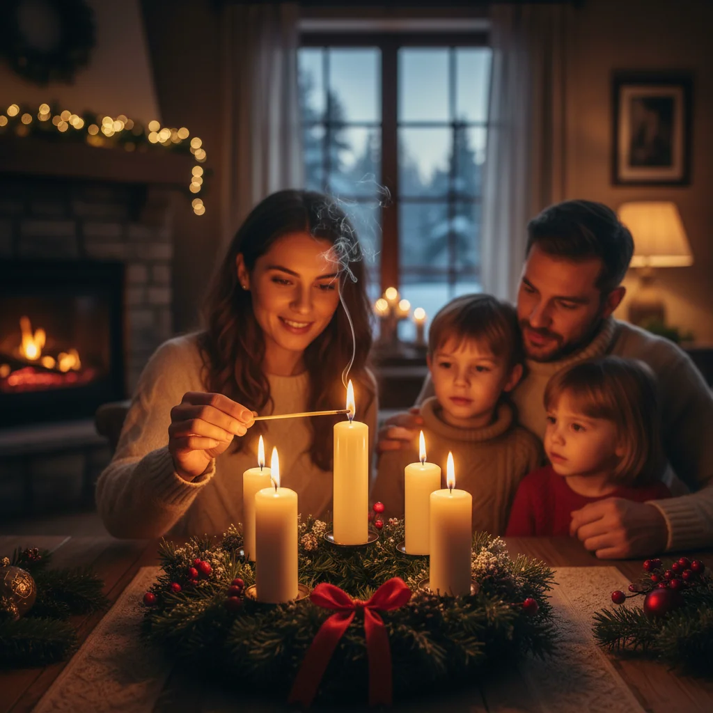 S-a aprins a patra lumânare de Advent în comunitatea locală