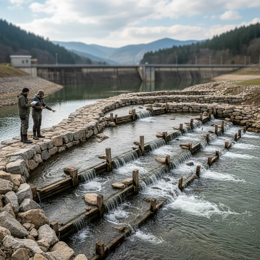Scări de peşti construite pe râul Bicaz prin proiect european pentru conservarea biodiversităţii acvatice