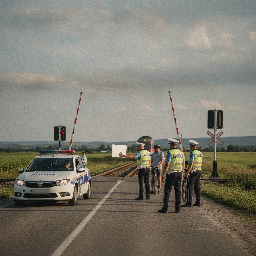 Siguranța la trecerile feroviare din Mureș, verificată prin controale și acțiuni preventive