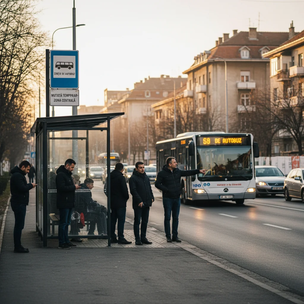 Stație de autobuz relocată în Târgu Mureș în cadrul reorganizării transportului public