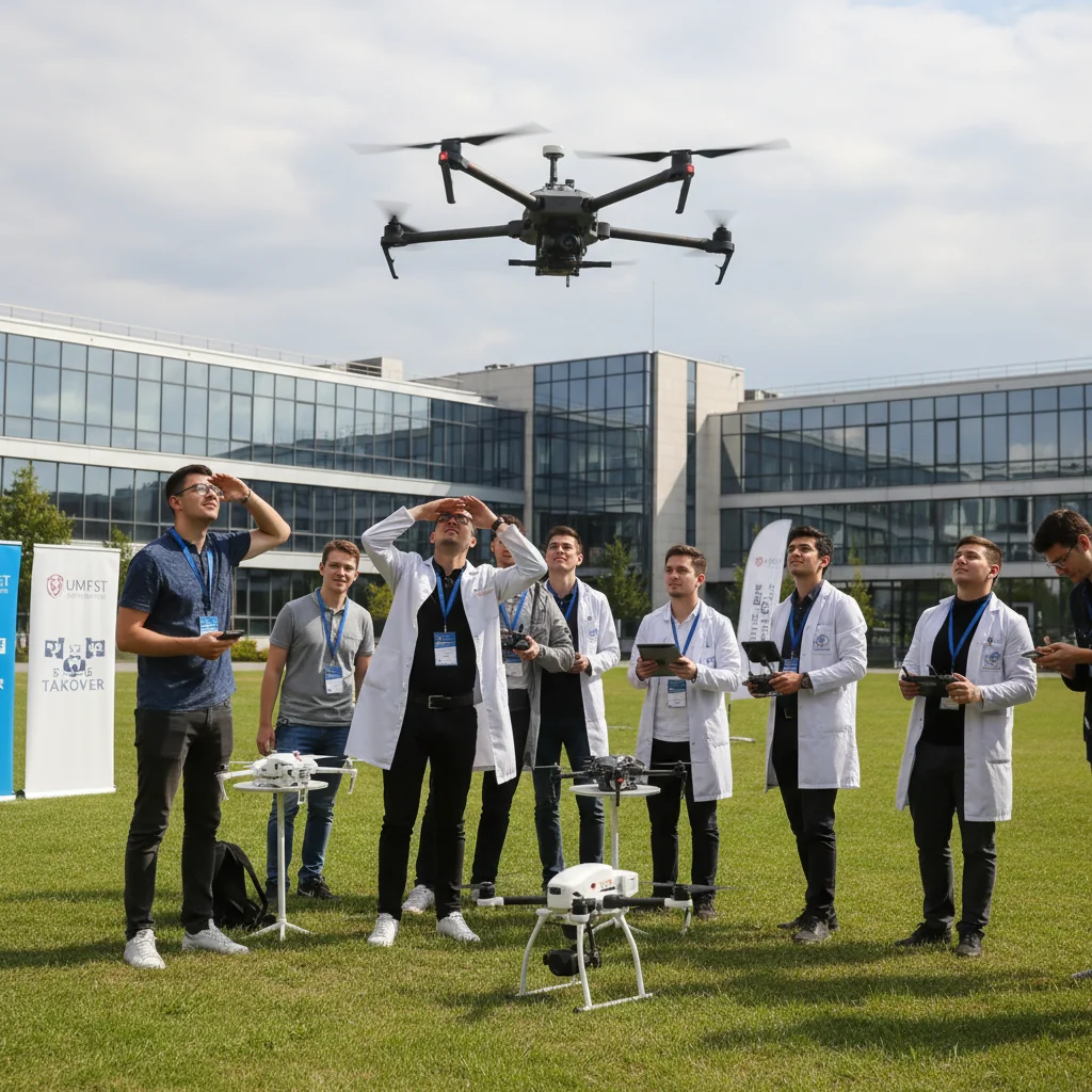 Studenții UMFST descoperă tehnologia dronelor la evenimentul Drone Takeover