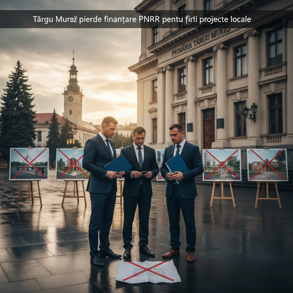 Târgu Mureș: cinci proiecte locale pierd finanțarea PNRR din cauza întârzierilor