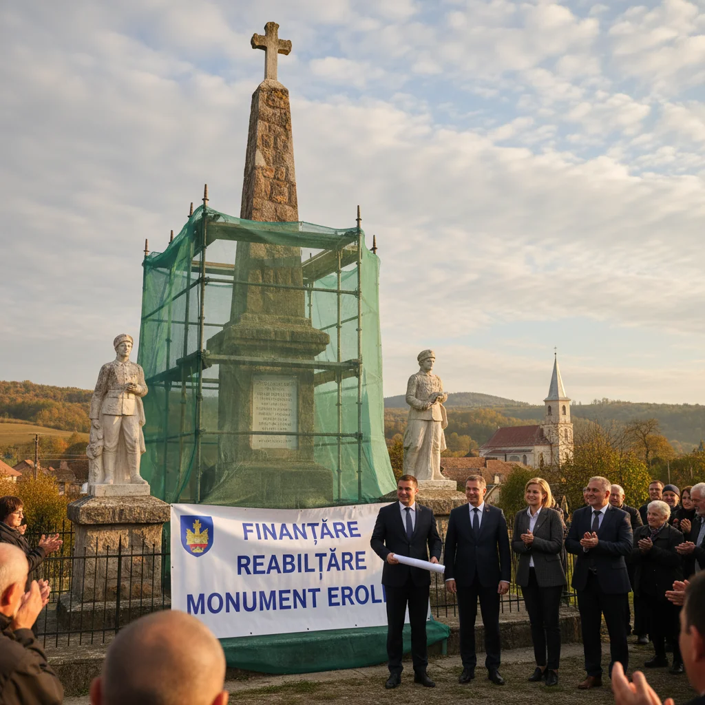 Târgu Mureș: Finanțare anunțată pentru reabilitarea Monumentului Eroilor din Pogăceaua