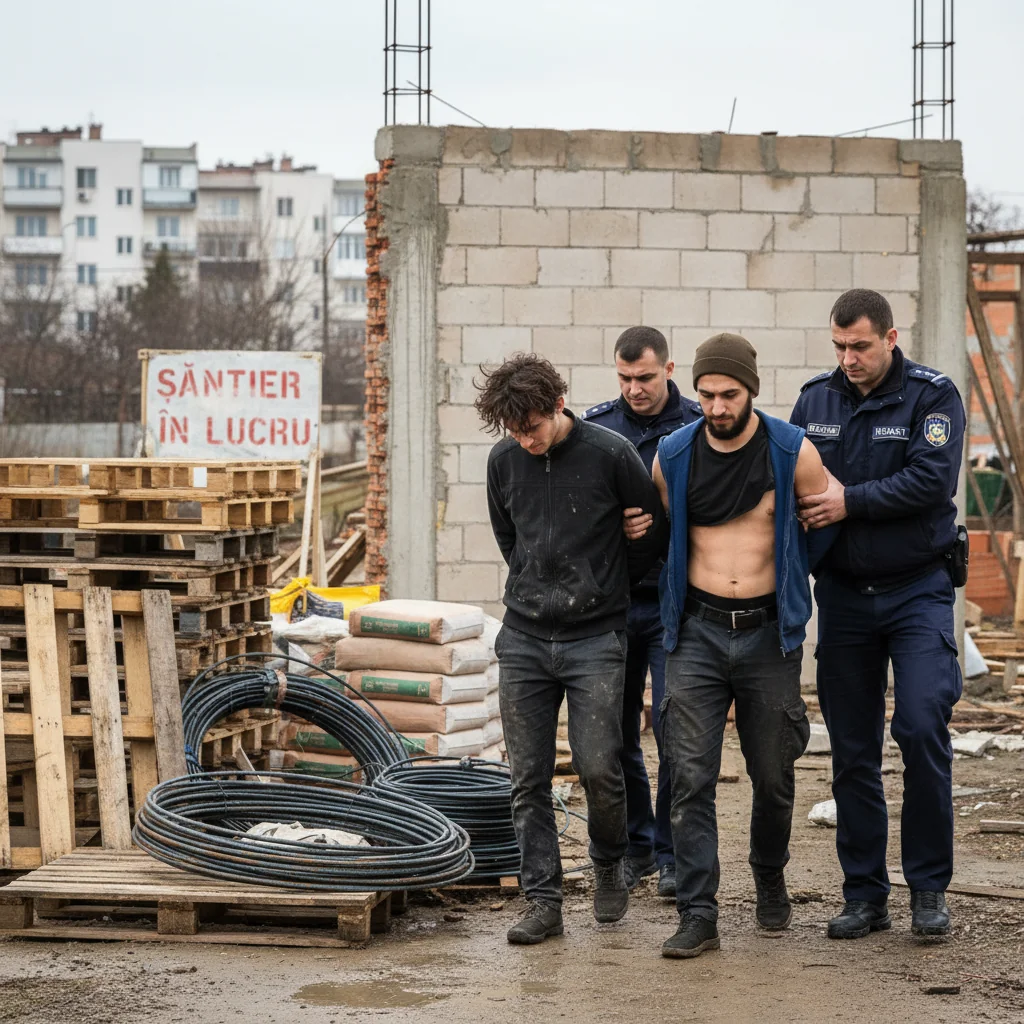 Trei tineri reținuți la Târgu Mureș după percheziții într-un dosar de furt de materiale de construcții