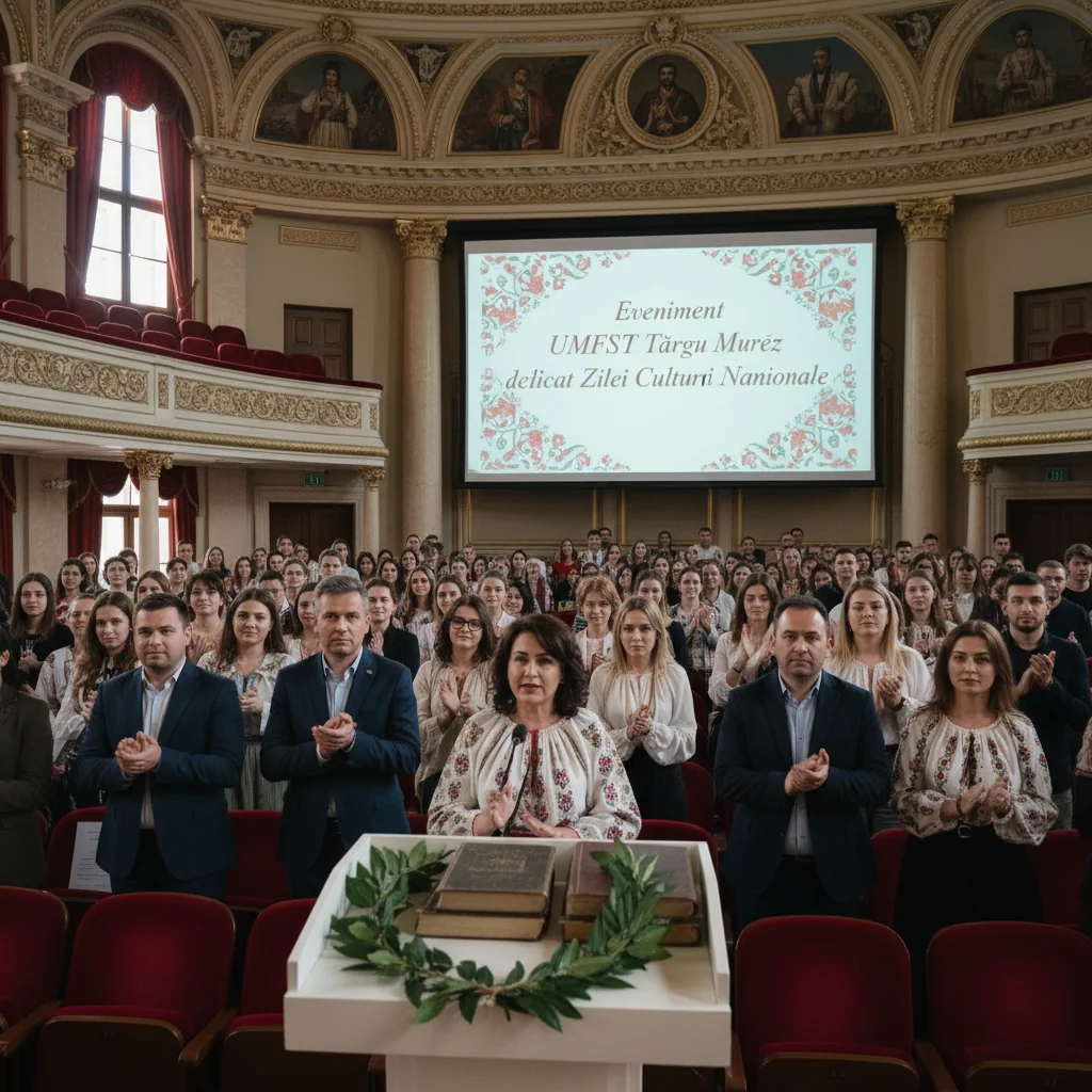 UMFST Târgu Mureș marchează Ziua Culturii Naționale printr-un eveniment dedicat în Aula Magna