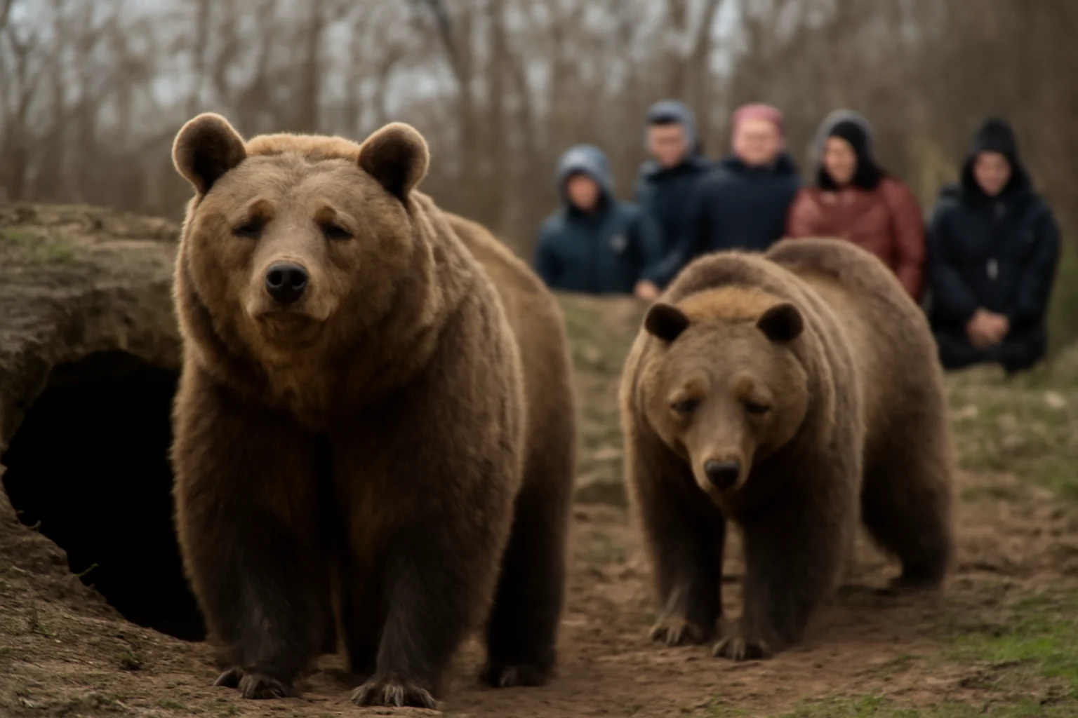 Urșii de la Zoo Târgu Mureș anunță, după tradiție, apropierea sfârșitului iernii