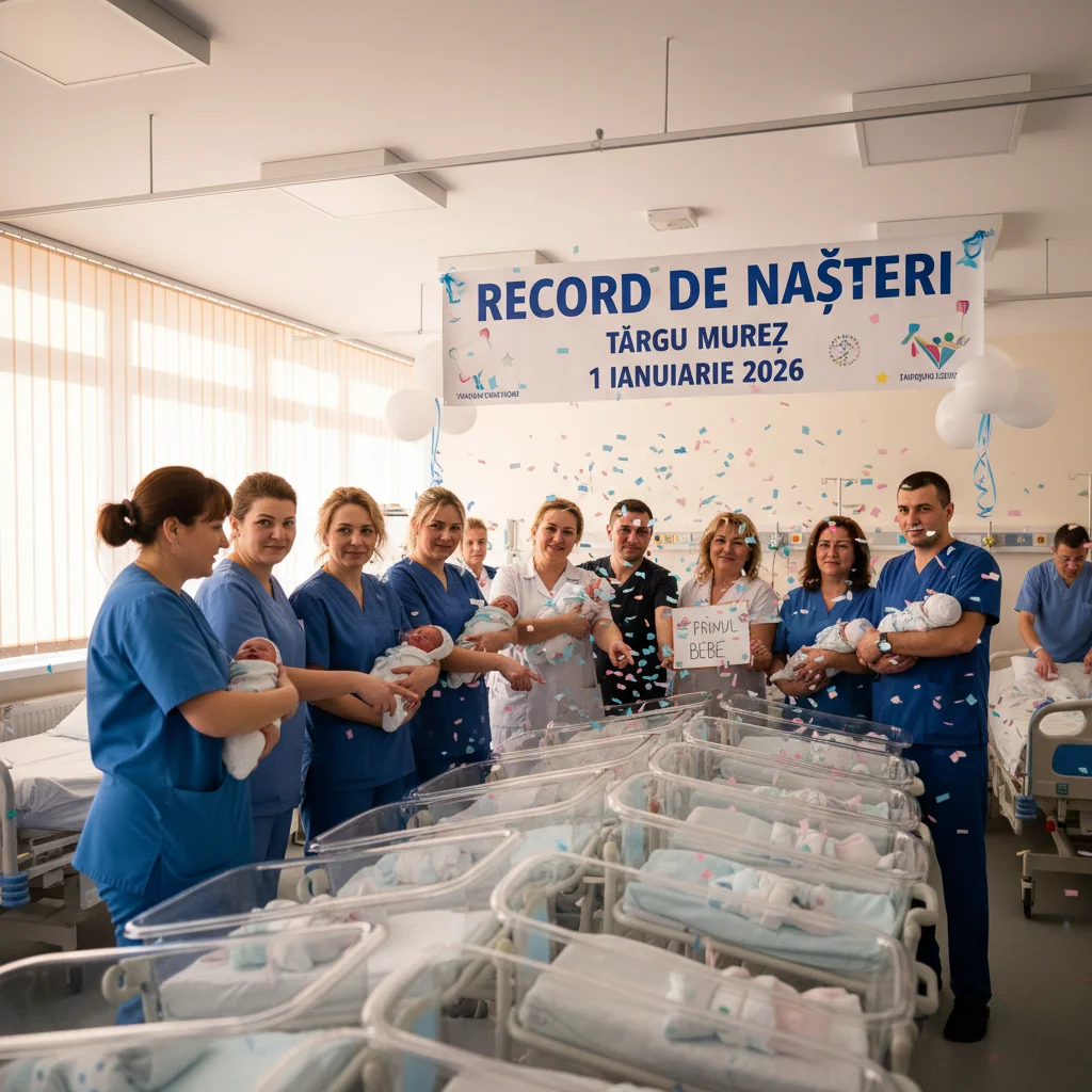 Val de nașteri la început de an la maternitatea din Târgu Mureș, în prima zi din 2026