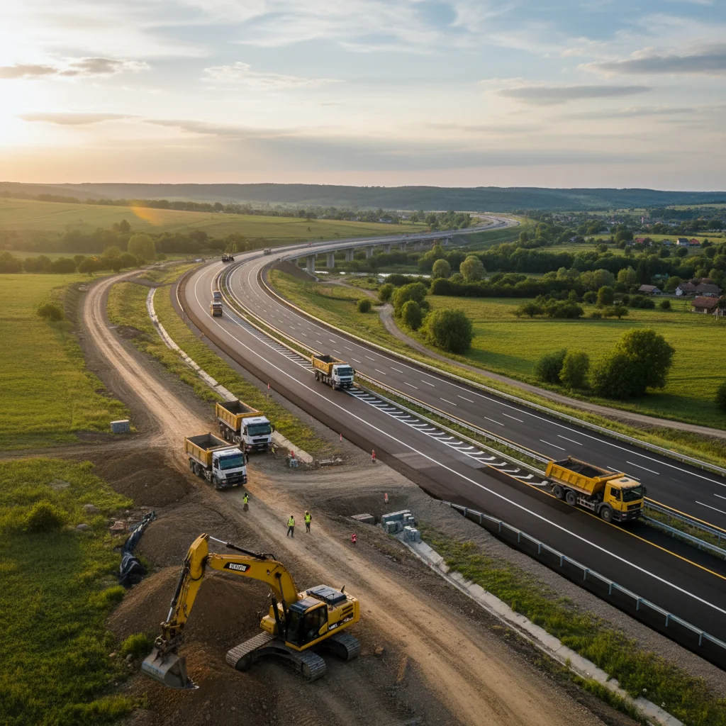 (Video) Ultimele imagini cu Autostrada Unirii A8, tronsonul Târgu Mureș – Miercurea Nirajului
