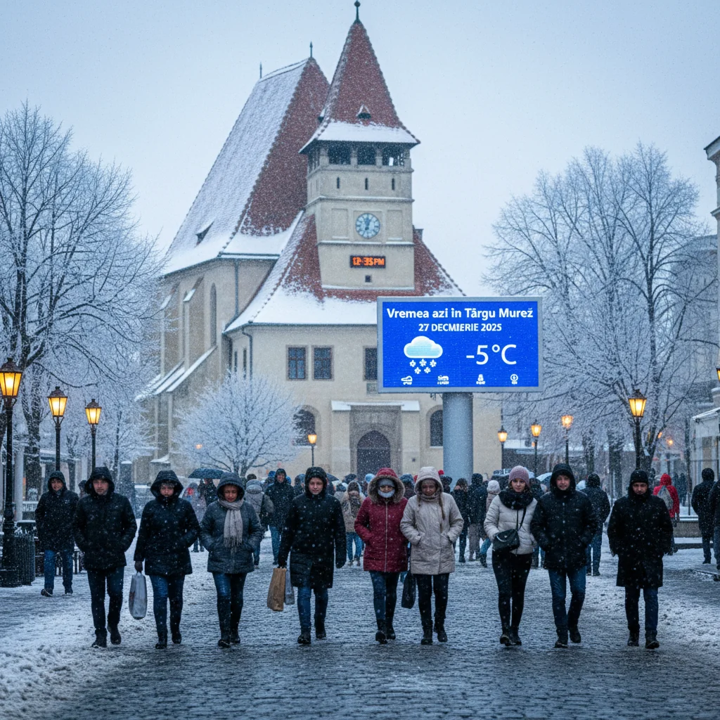 Vremea azi în Târgu Mureș – 27 decembrie 2025